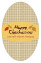 Leaves Thanksgiving Vertical Oval Labels 2.25x3.5